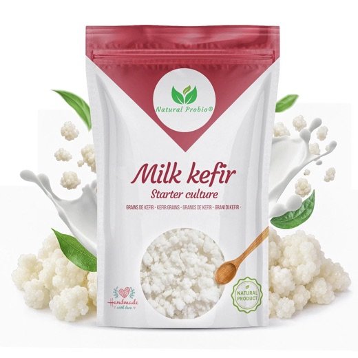 Pouch of live milk kefir grains by Natural Probio, 20 g