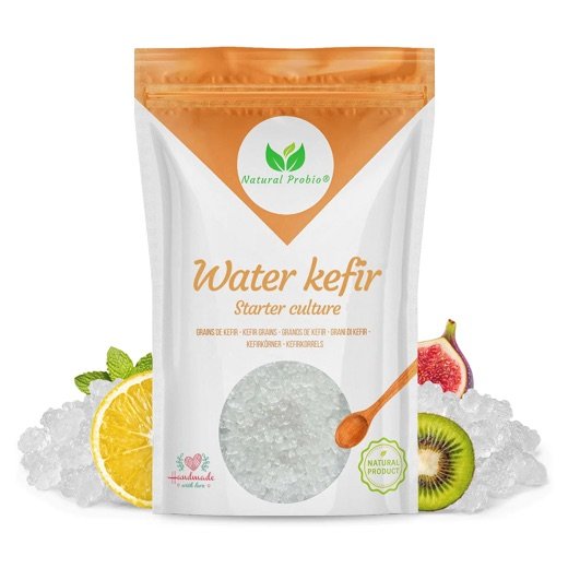 Pouch of live water kefir grains by Natural Probio, 30 g